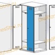 Шкаф гардеробный двухсекционный (Две двери) 1850*500*500 S-0,5мм - uralbiznesstroi.ru – Самара