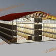 Быстровозводимый (Обшитый) склад 12000*25000*8000мм  3 яруса - uralbiznesstroi.ru – Самара