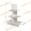 Торговый островной стеллаж 1450*500*900 3 полки - uralbiznesstroi.ru – Самара