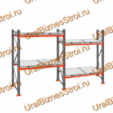 Стеллаж с выкатными платформами  2000*3600*1050 2 яруса 8 платформ - uralbiznesstroi.ru – Самара