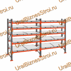 Стеллаж с выкатными платформами  2500*3600*1050 5 яруса 20 платформ - uralbiznesstroi.ru – Самара