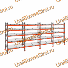 Стеллаж с выкатными платформами  2500*7200*1050 5 ярусов 40 платформ - uralbiznesstroi.ru – Самара