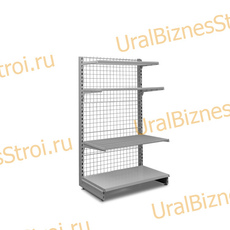 Торговый пристенный стеллаж сеткой 1950*400*1200 4 полки - uralbiznesstroi.ru – Самара