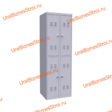 Шкаф гардеробный 4 секционный 4 двери 1850*500*700 S-0,6мм - uralbiznesstroi.ru – Самара