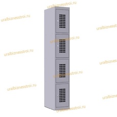  Шкаф сумочный разборный 400х500х1850 (ШхГхВ) 4-ячеечный 1х секционный S-0,5мм (Основная секция) - uralbiznesstroi.ru – Самара
