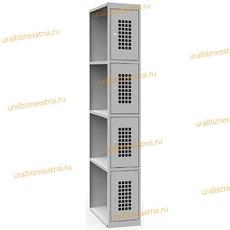  Шкаф сумочный разборный 400х500х1850 (ШхГхВ) 4-ячеечный 1х секционный S-0,8мм (дополнительная секция) - uralbiznesstroi.ru – Самара