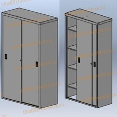Шкаф архивный купе 2000*2000*450 двухсекционный 2 раздвижные двери - uralbiznesstroi.ru – Самара