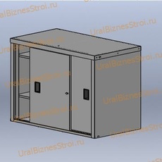 Шкаф архивный малый купе 925*1500*450 двухсекционный 2 раздвижные двери - uralbiznesstroi.ru – Самара