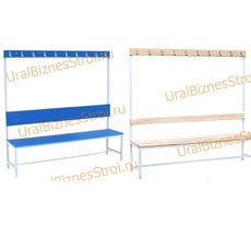 Скамья гардеробная 1стороння 450(1650)*375*1800 - uralbiznesstroi.ru – Самара