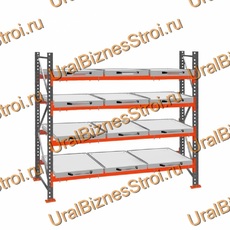 Стеллаж с выкатными платформами  3000*2700*1050 4 яруса 12 платформ - uralbiznesstroi.ru – Самара