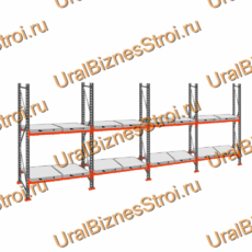 Стеллаж с выкатными платформами  3000*7200*1050 2 яруса 16 платформ - uralbiznesstroi.ru – Самара