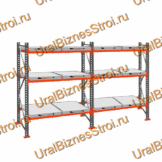 Стеллаж с выкатными платформами  3000*3600*1050 3 яруса 12 платформ - uralbiznesstroi.ru – Самара