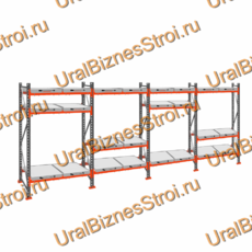 Стеллаж с выкатными платформами  3000*7200*1050 3 яруса 24 платформы - uralbiznesstroi.ru – Самара