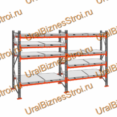Стеллаж с выкатными платформами  3000*3600*1050 4 яруса 16 платформ - uralbiznesstroi.ru – Самара
