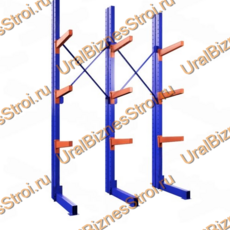 Стеллаж консольный односторонний 2000x1650x1270 мм тяжелый 4 яруса - uralbiznesstroi.ru – Самара