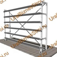 Стеллаж для линолеума 2000*3420*800 на 6 валов двухсторонний - uralbiznesstroi.ru – Самара