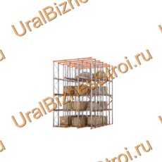 Стеллаж набивной паллетный (7000х4540х8000 мм), 3 линии, 4 яруса - uralbiznesstroi.ru – Самара