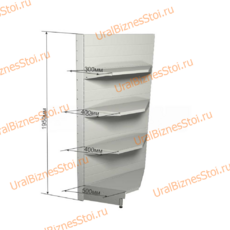 Торговый угловой стеллаж 1950*500*900 4 полки - uralbiznesstroi.ru – Самара