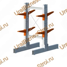 Стеллаж консольный двусторонний 2000х1150х2020 мм тяжелый 3 яруса - uralbiznesstroi.ru – Самара