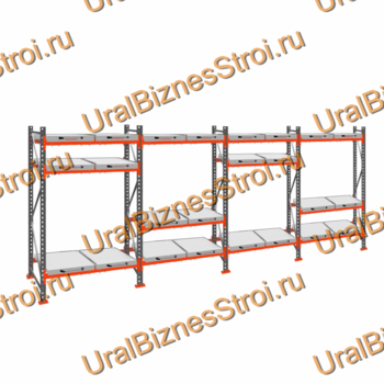Стеллаж с выкатными платформами  2000*7200*1050 3 яруса 24 платформы - uralbiznesstroi.ru – Самара