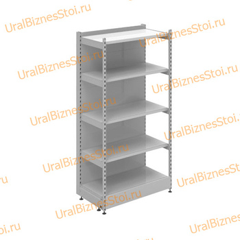 Торговый пристенный стеллаж с передней стойкой 1950*600*900 5 полок - uralbiznesstroi.ru – Самара