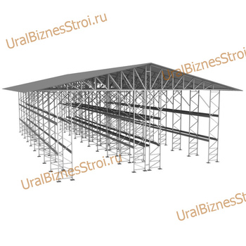 Быстровозводимый (каркас) склад 12000*25000*8000 мм 3 яруса - uralbiznesstroi.ru – Самара