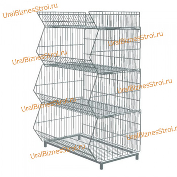 Горка из корзин (КОШ) складная, 3+1 облегченная - uralbiznesstroi.ru – Самара
