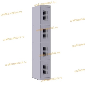  Шкаф сумочный разборный 400х500х1850 (ШхГхВ) 4-ячеечный 1х секционный S-0,8мм (Основная секция) - uralbiznesstroi.ru – Самара