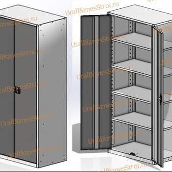 Шкаф архивный 1850*850*500 2-дверный - uralbiznesstroi.ru – Самара