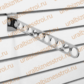 F 106 Кронштейн наклонный с 11-ю отверстиями, 400 мм., хром - uralbiznesstroi.ru – Самара