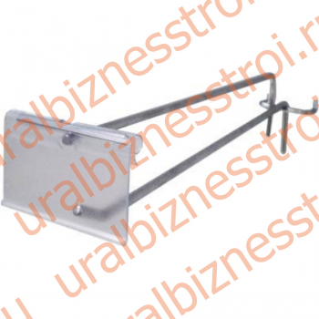 F325-150 Крючок с ценник-лем,150мм,хром (5мм) - uralbiznesstroi.ru – Самара