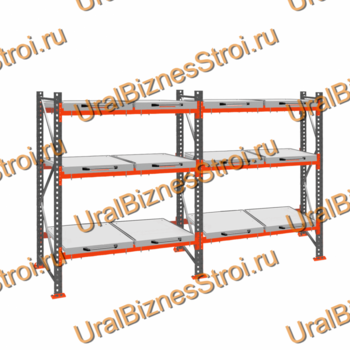 Стеллаж с выкатными платформами  2500*3600*1050 3 яруса 12 платформ - uralbiznesstroi.ru – Самара