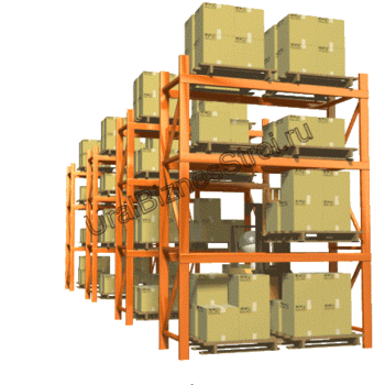 Паллетный стеллаж 3000*1050*3600 2 яруса 700 кг на ярус - uralbiznesstroi.ru – Самара